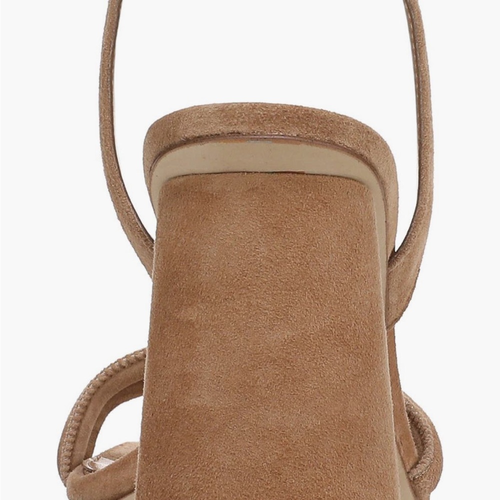 Sam Edelman Kia Strappy Brown Suede Block Heel Sandals - Picture 7 of 15